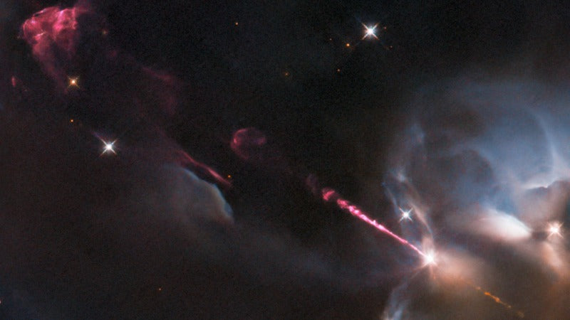 Breathtaking Baby Star "Tantrum" Captured by Hubble