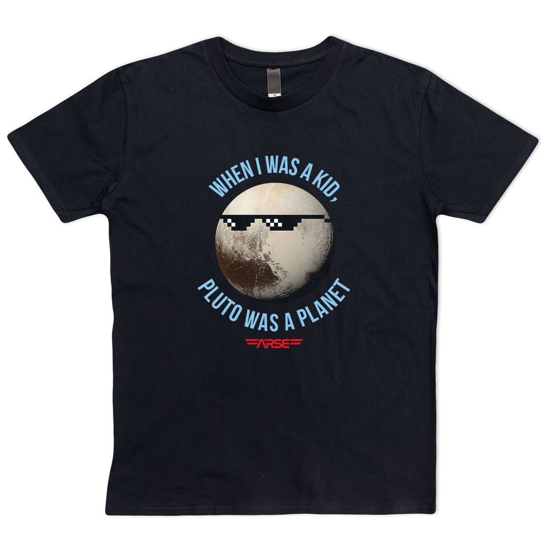 Planet Pluto Tee Black