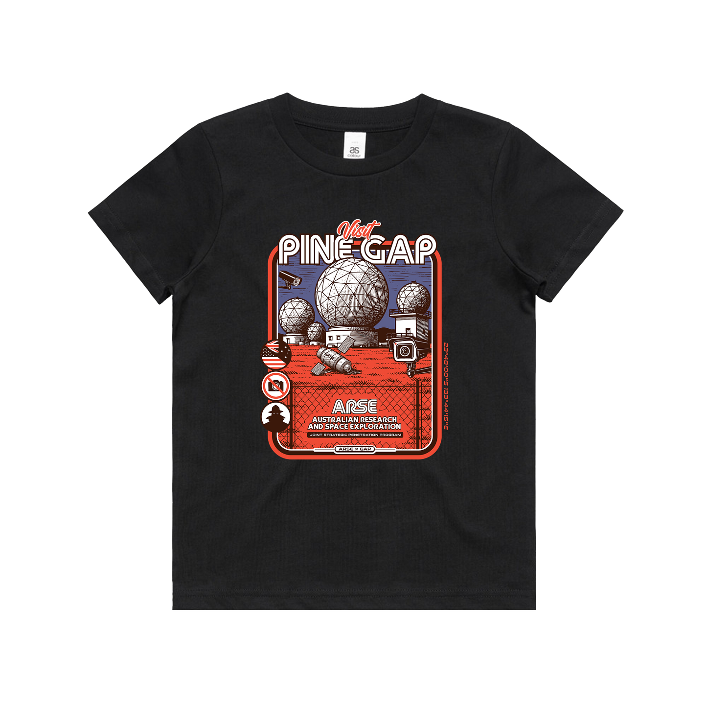 Pine Gap Kids Tee Black
