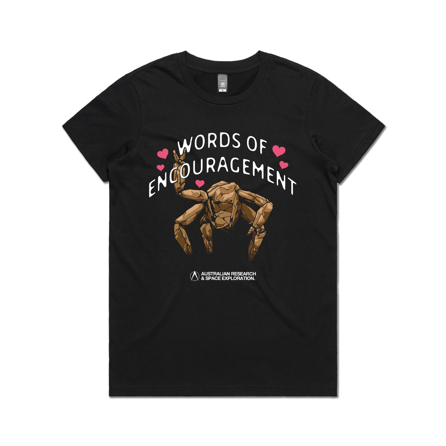 Words of Encouragement Ladies Tee Black