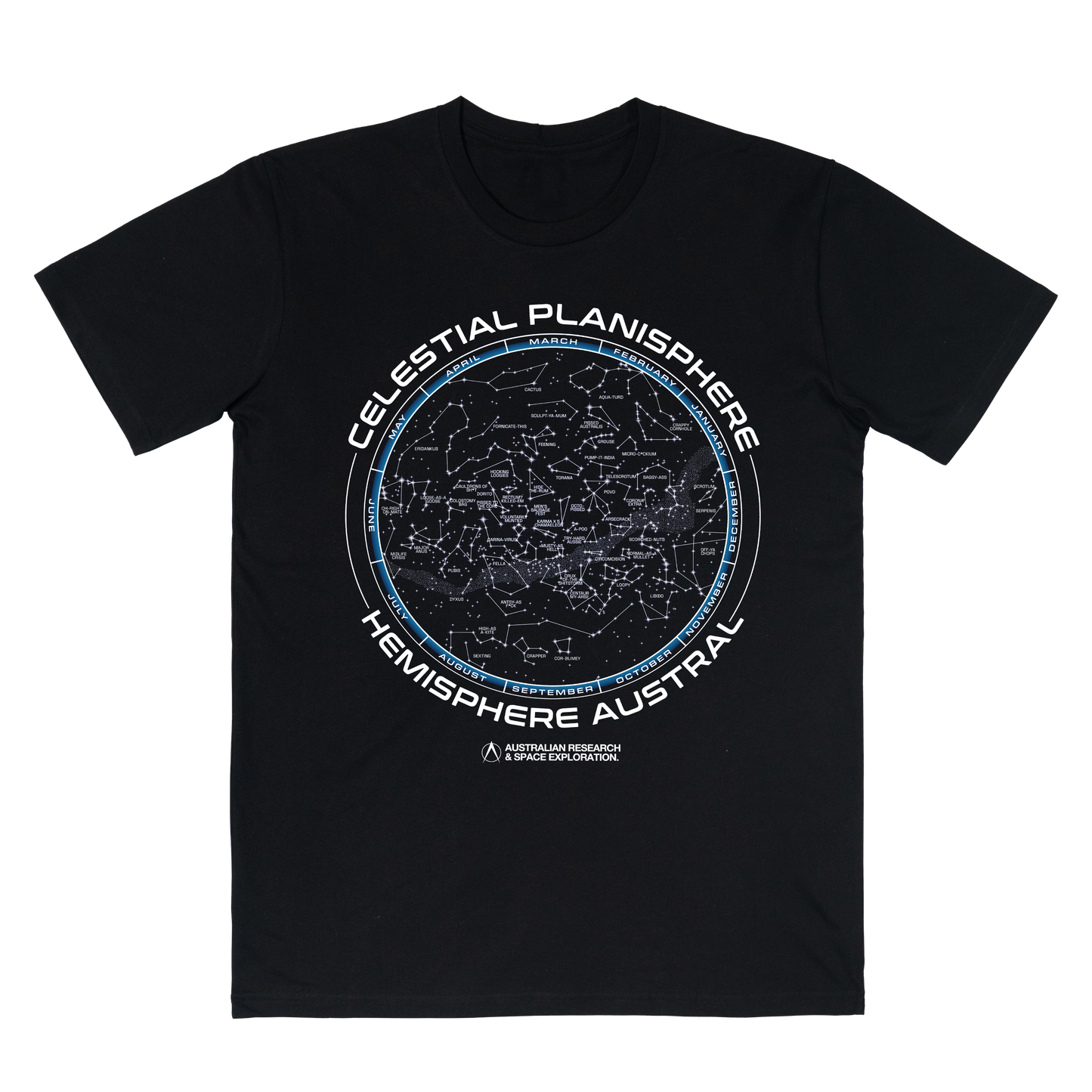 Star Map Tee Black