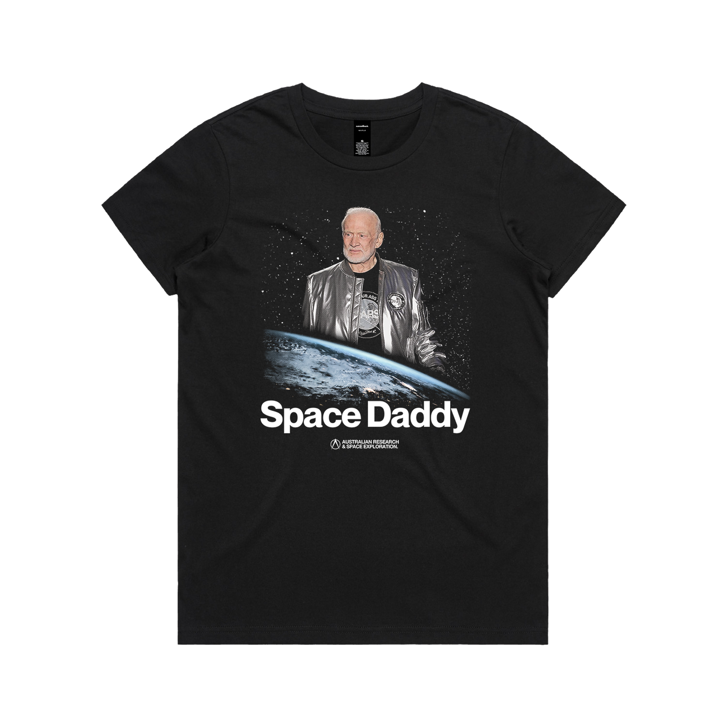 Daddy Aldrin Ladies Tee Black