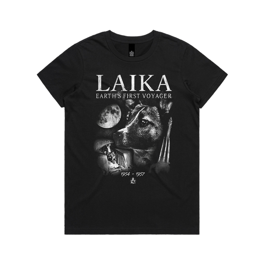 Earth's First Voyager Ladies Tee Black