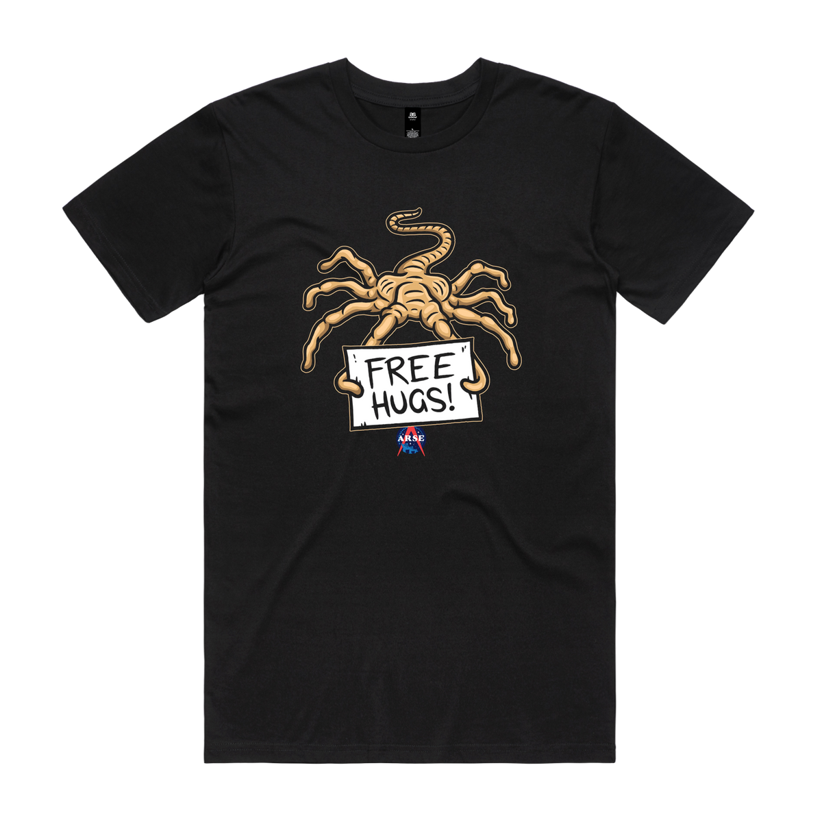 Free Hugs Tee — Black front