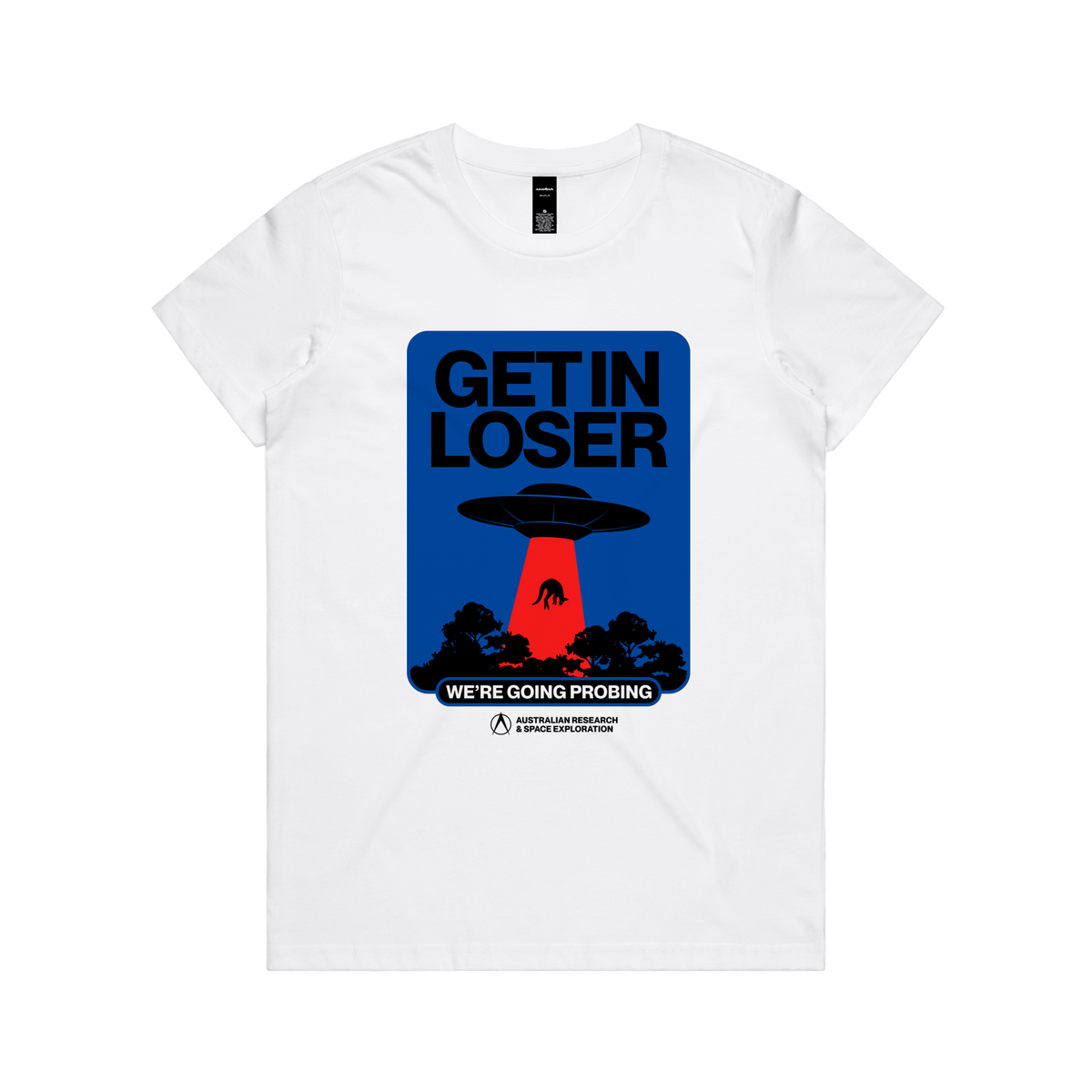 Going Probing Womens Tee — White front