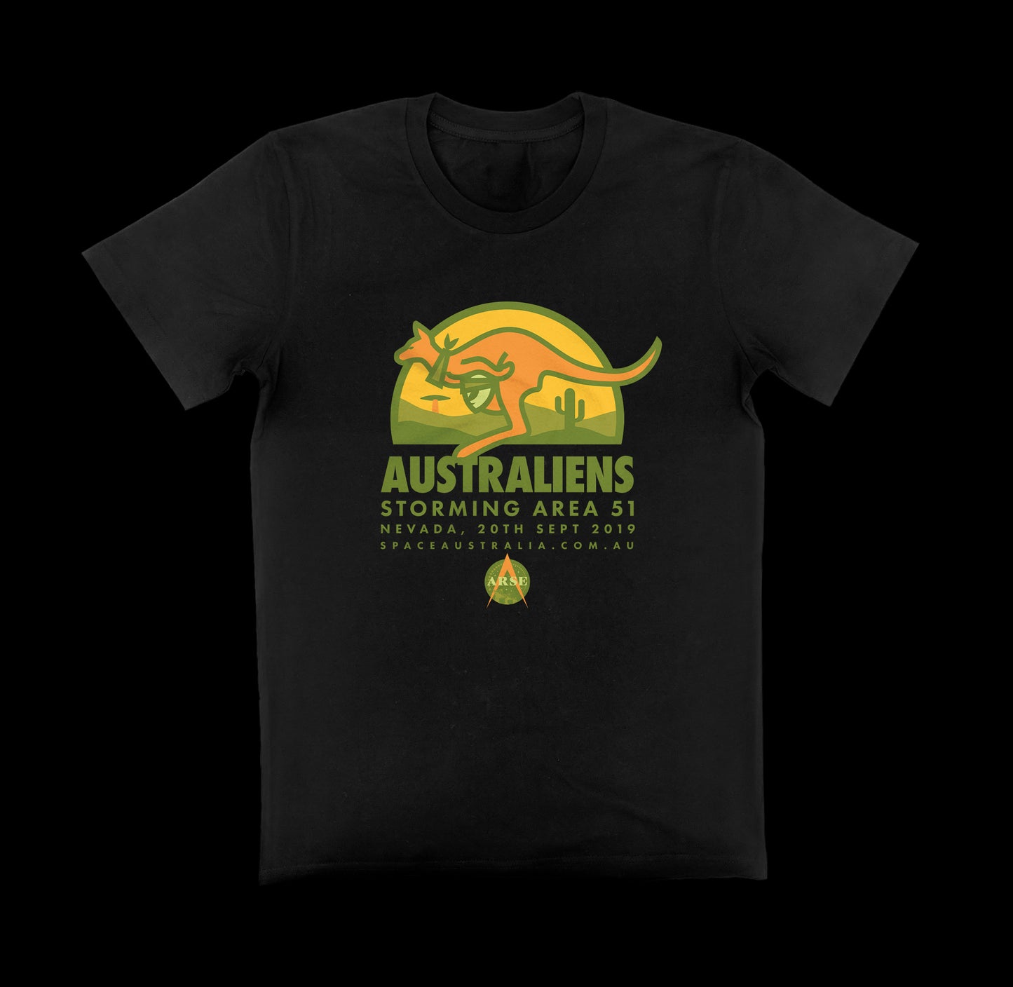 Area 51 Tee - Black/Green