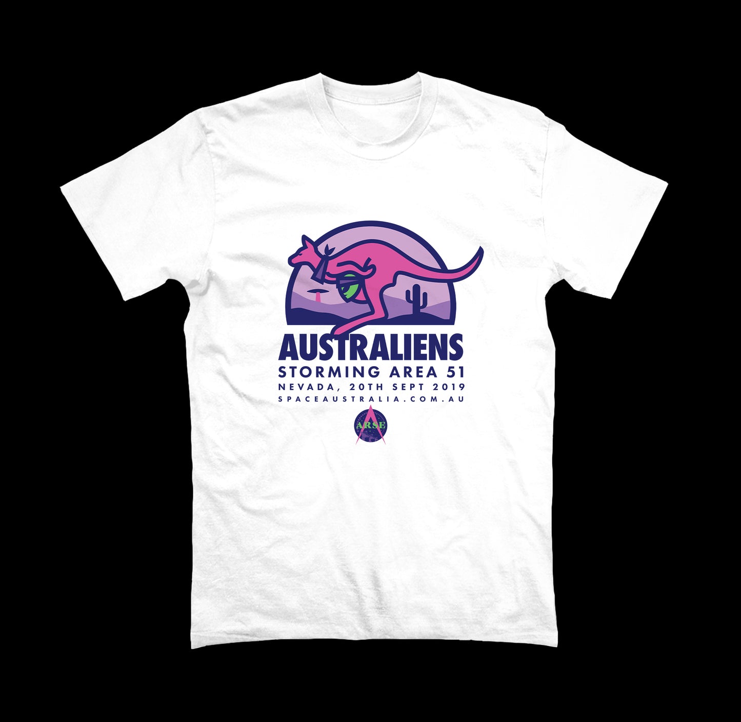Area 51 Tee - White/Blue