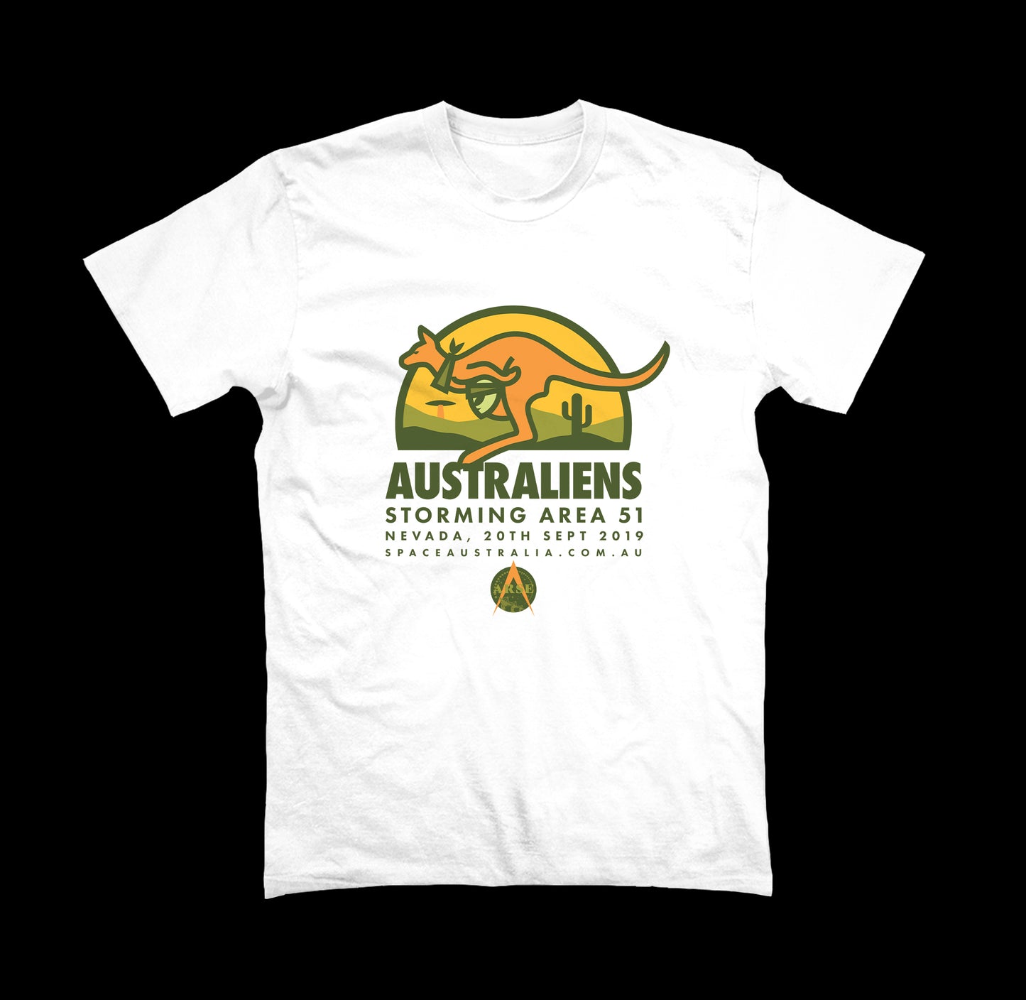 Area 51 Tee - White/Green