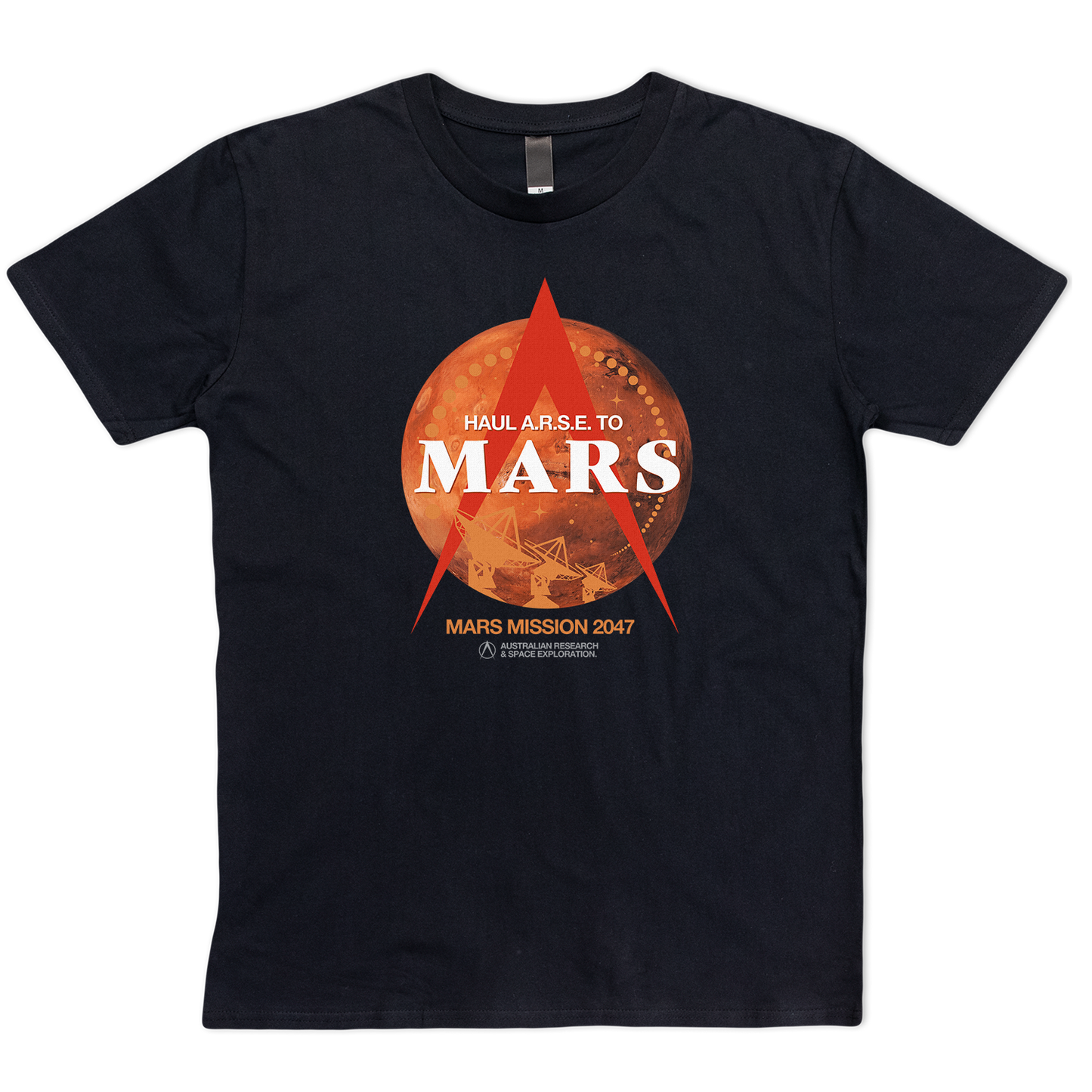 A.R.S.E. To Mars Tee Black