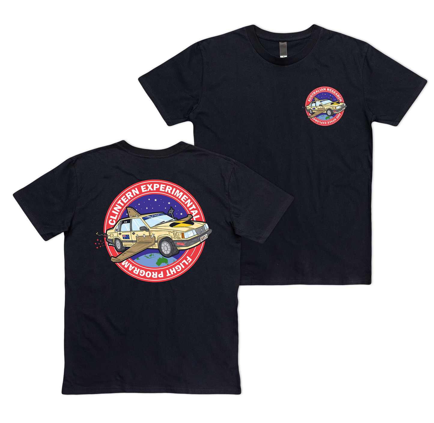 ARSE Flight Program Tee Black w. Coloured Volvo