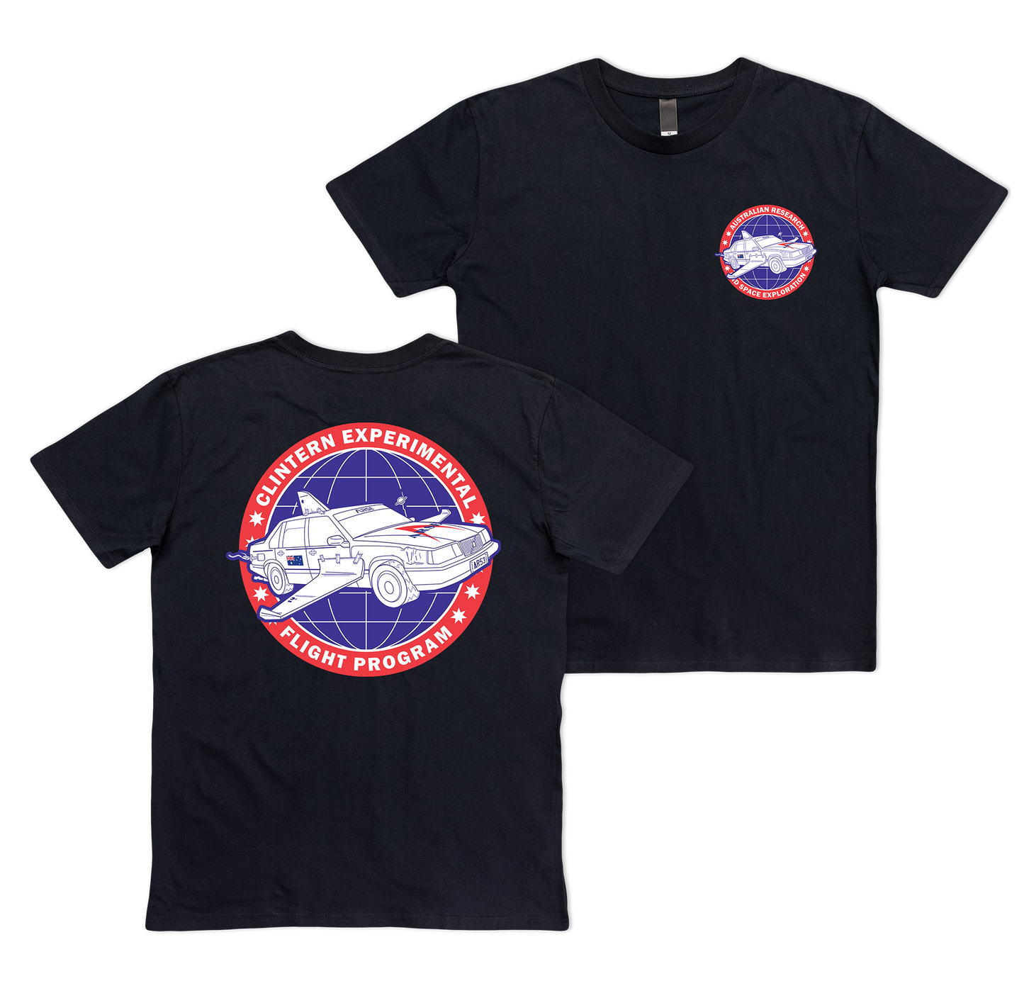 ARSE Flight Program Tee Black w. Blueprint Volvo