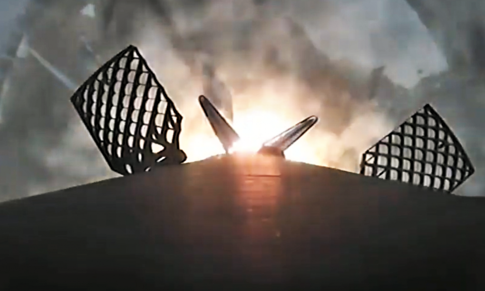 Falcon 9's Raw, Rear Facing Re-Entry (Sound On)