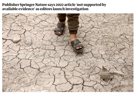 Science Journal Retracts Viral “No Evidence of Climate Crisis” Article.