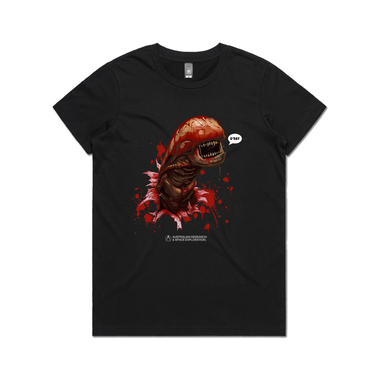 Alien Chestburster V2 Ladies Tee Black