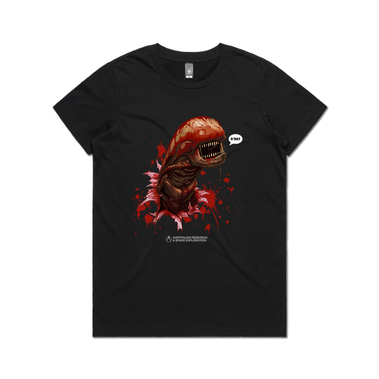 Alien Chestburster V2 Ladies Tee Black