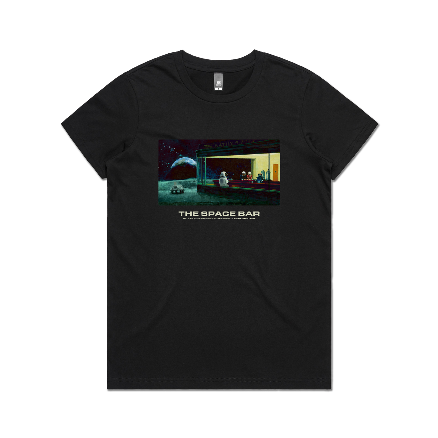 Space Bar Ladies Tee Black