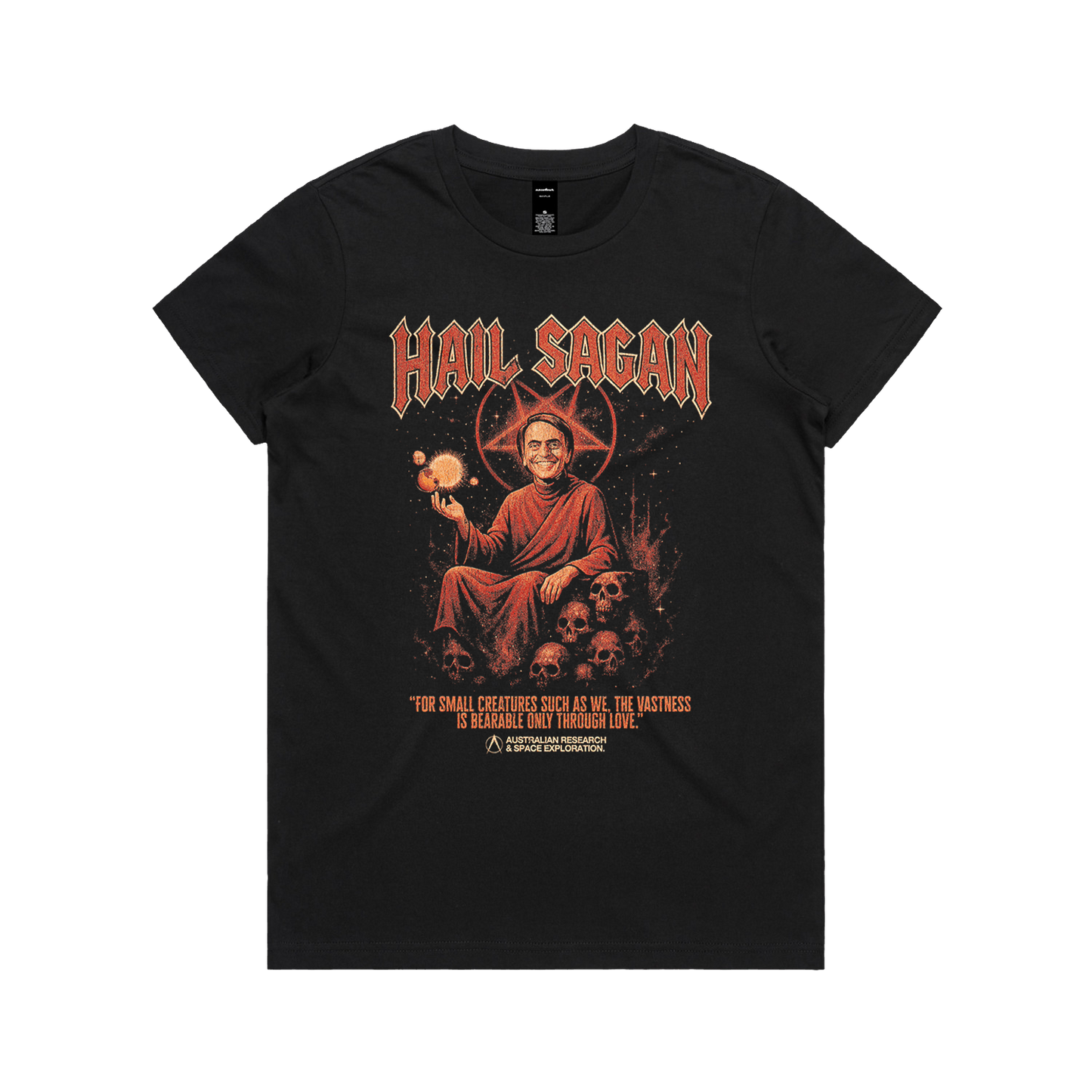 Hail Sagan Ladies Tee Black