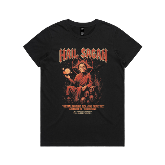 Hail Sagan Ladies Tee Black