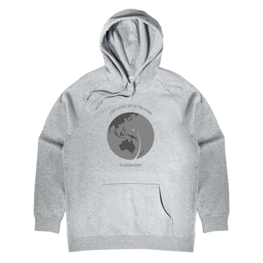 Some Things Are Better Round Hoodie Grey