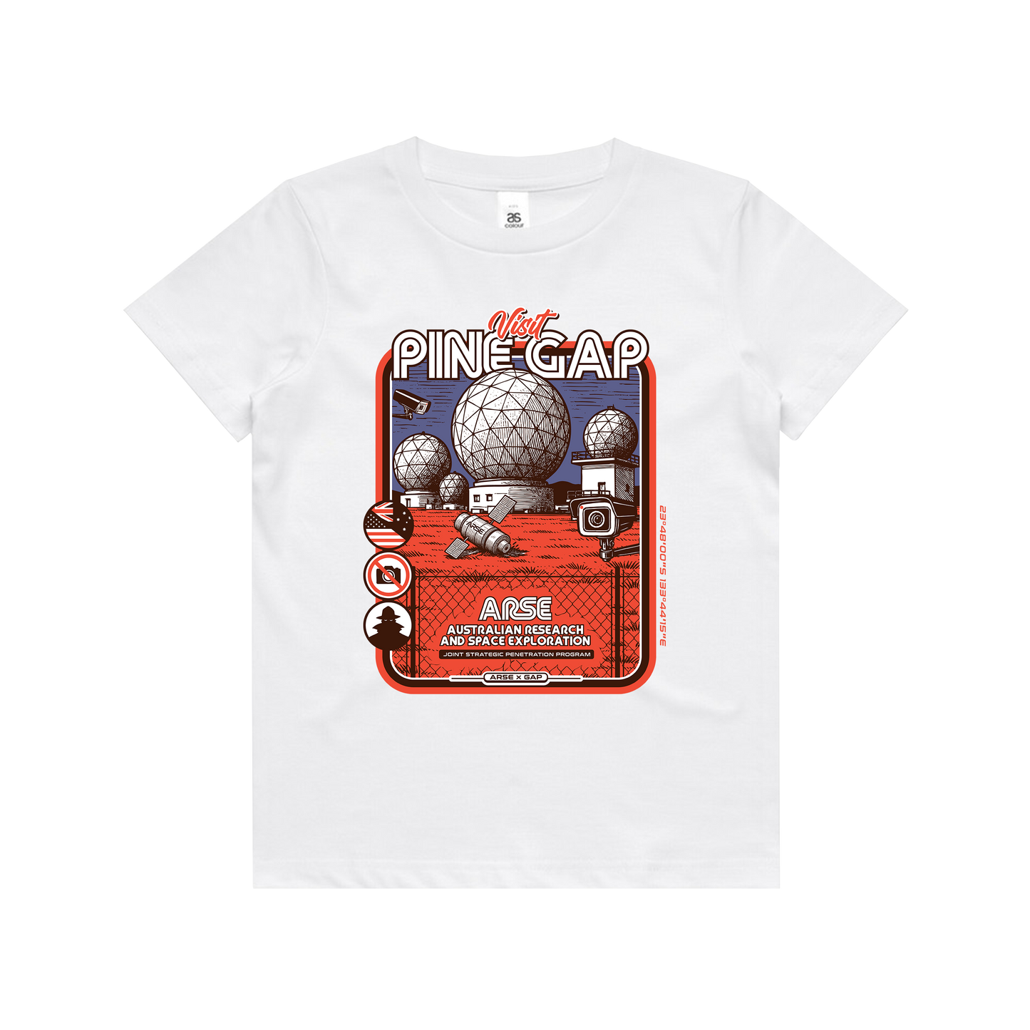 Pine Gap Kids Tee White