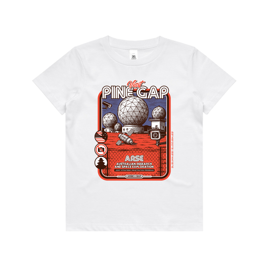 Pine Gap Kids Tee White