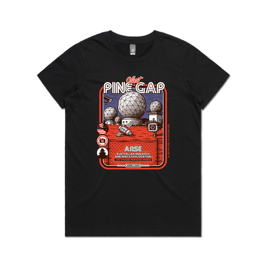 Pine Gap Ladies Tee Black