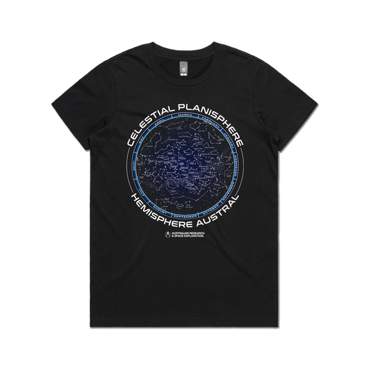 Star Map Ladies Tee Black