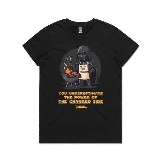 Charred Side Ladies Tee Black
