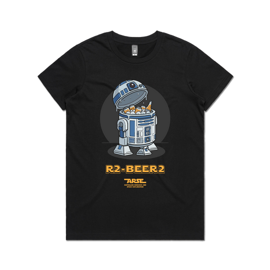 R2-Beer2 Ladies Tee Black