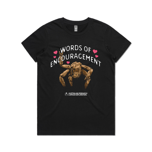 Words of Encouragement Ladies Tee Black