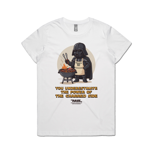 Charred Side Ladies Tee White