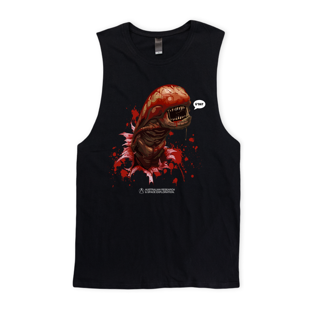 Alien Chestburster V2 Muscle Tee Black