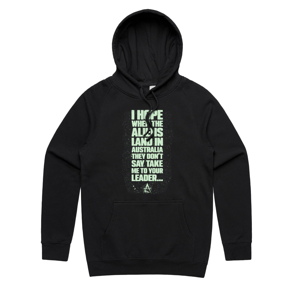 Don't Take Me To Your Leader Hoodie Black