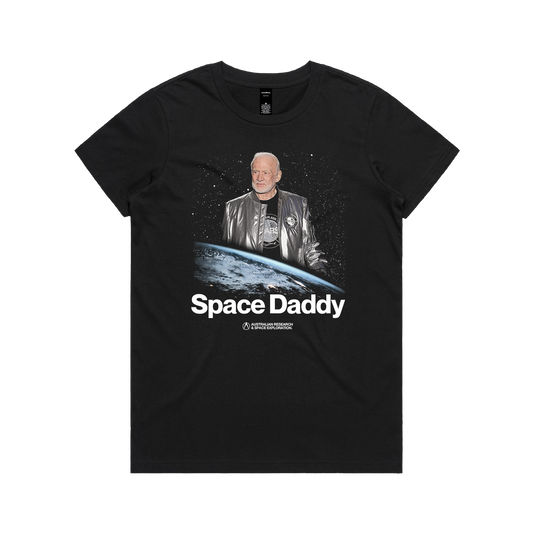 Daddy Aldrin Ladies Tee Black