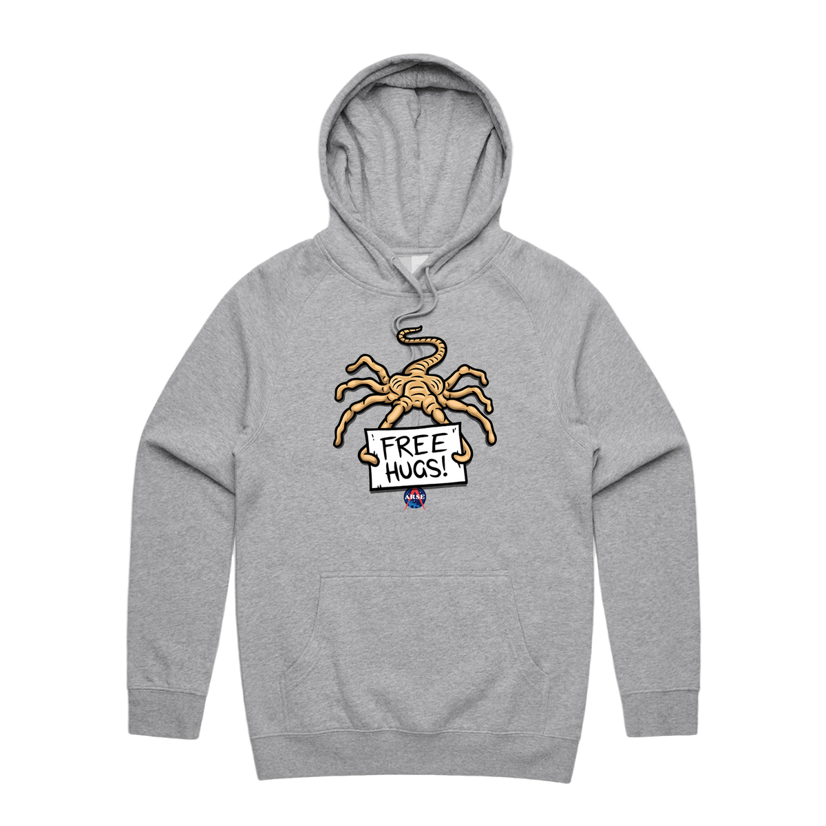 Free Hugs Hoodie — Grey Marle front