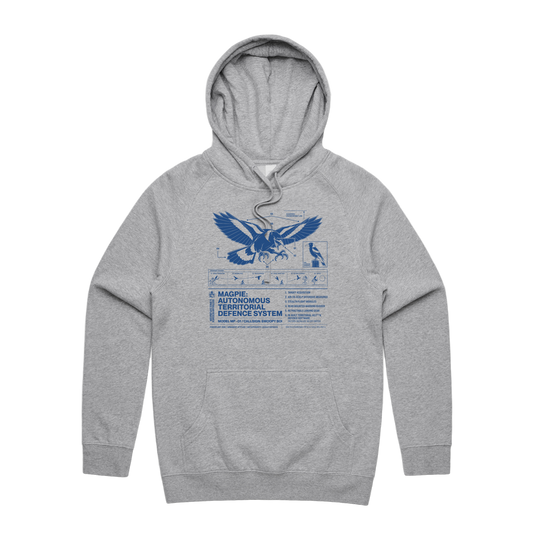 Autonomous Territorial Defence System Hoodie — Grey Marle front