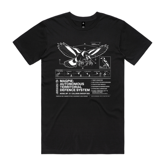 Autonomous Territorial Defence System Tee — Black front
