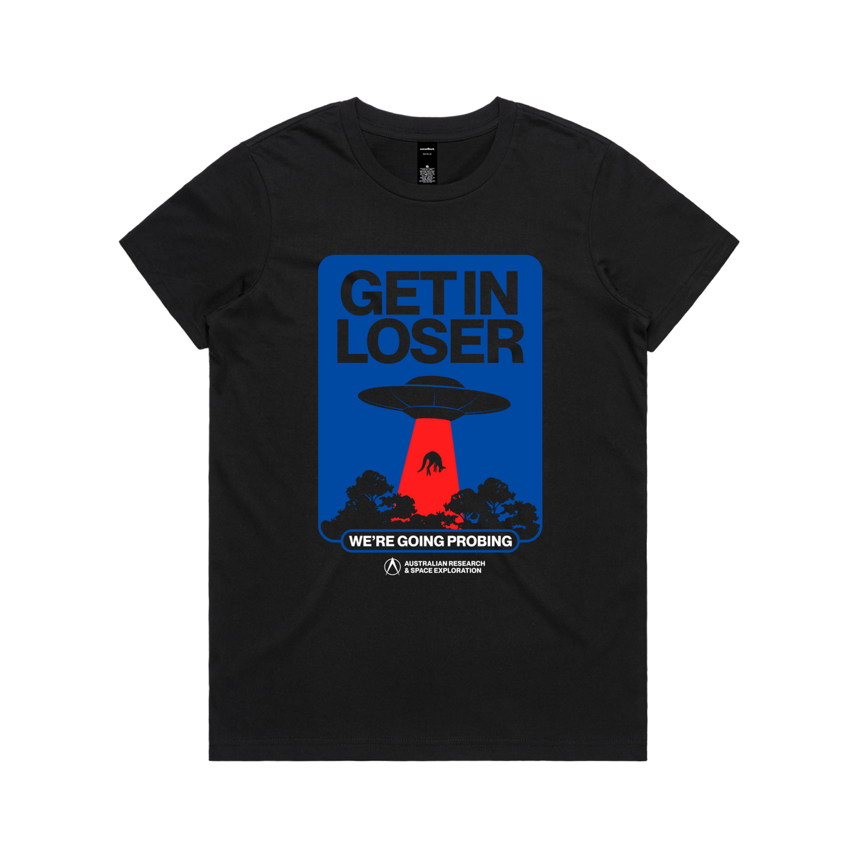 Going Probing Womens Tee — Black front