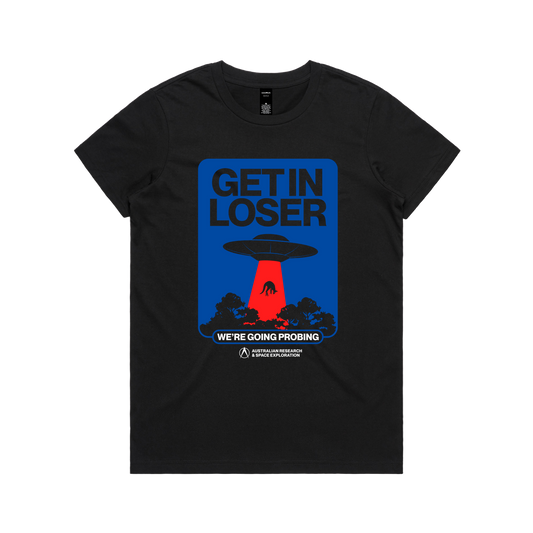 Going Probing Womens Tee — Black front