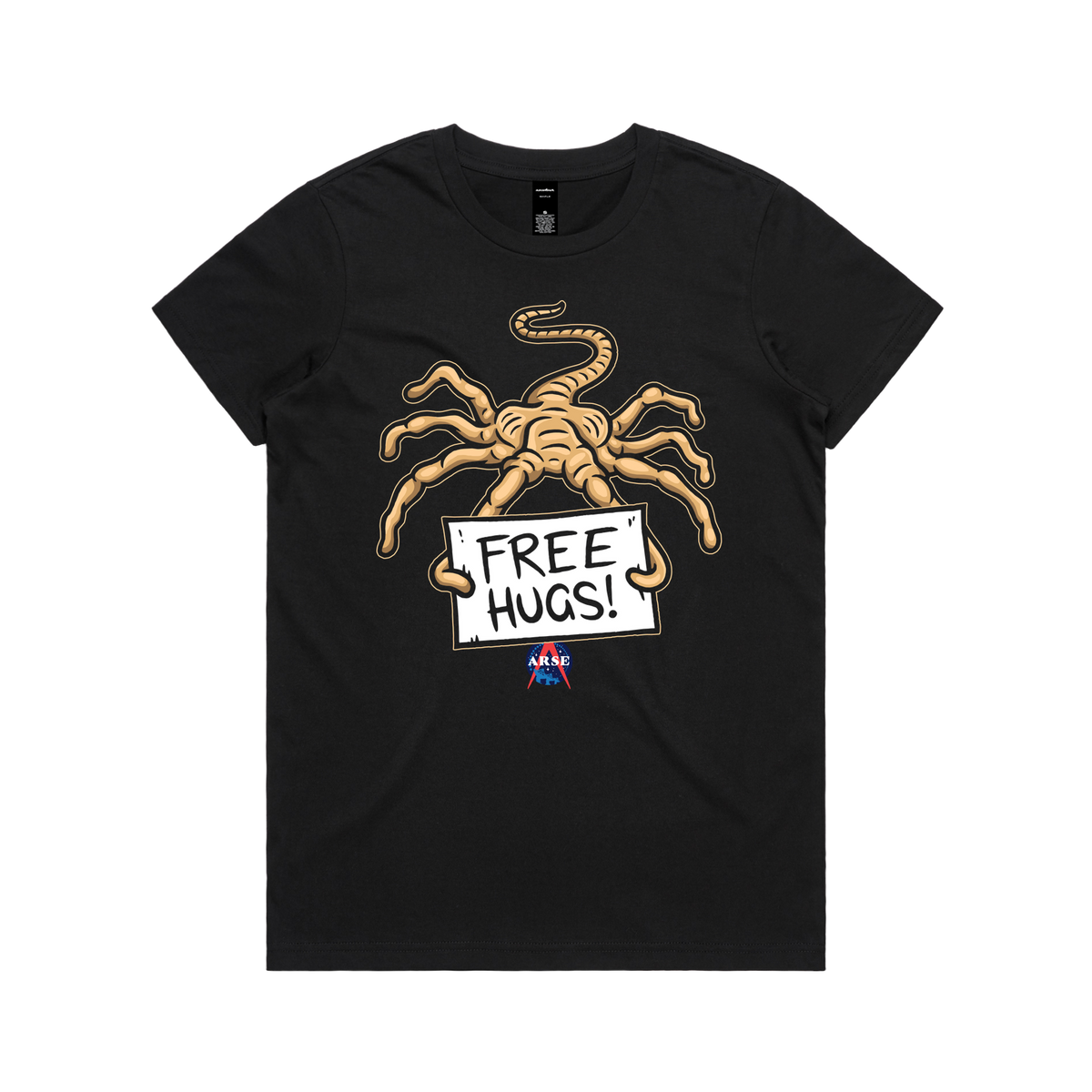 Free Hugs Womens Tee — Black front