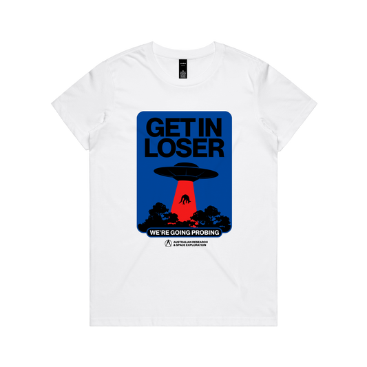 Going Probing Womens Tee — White front