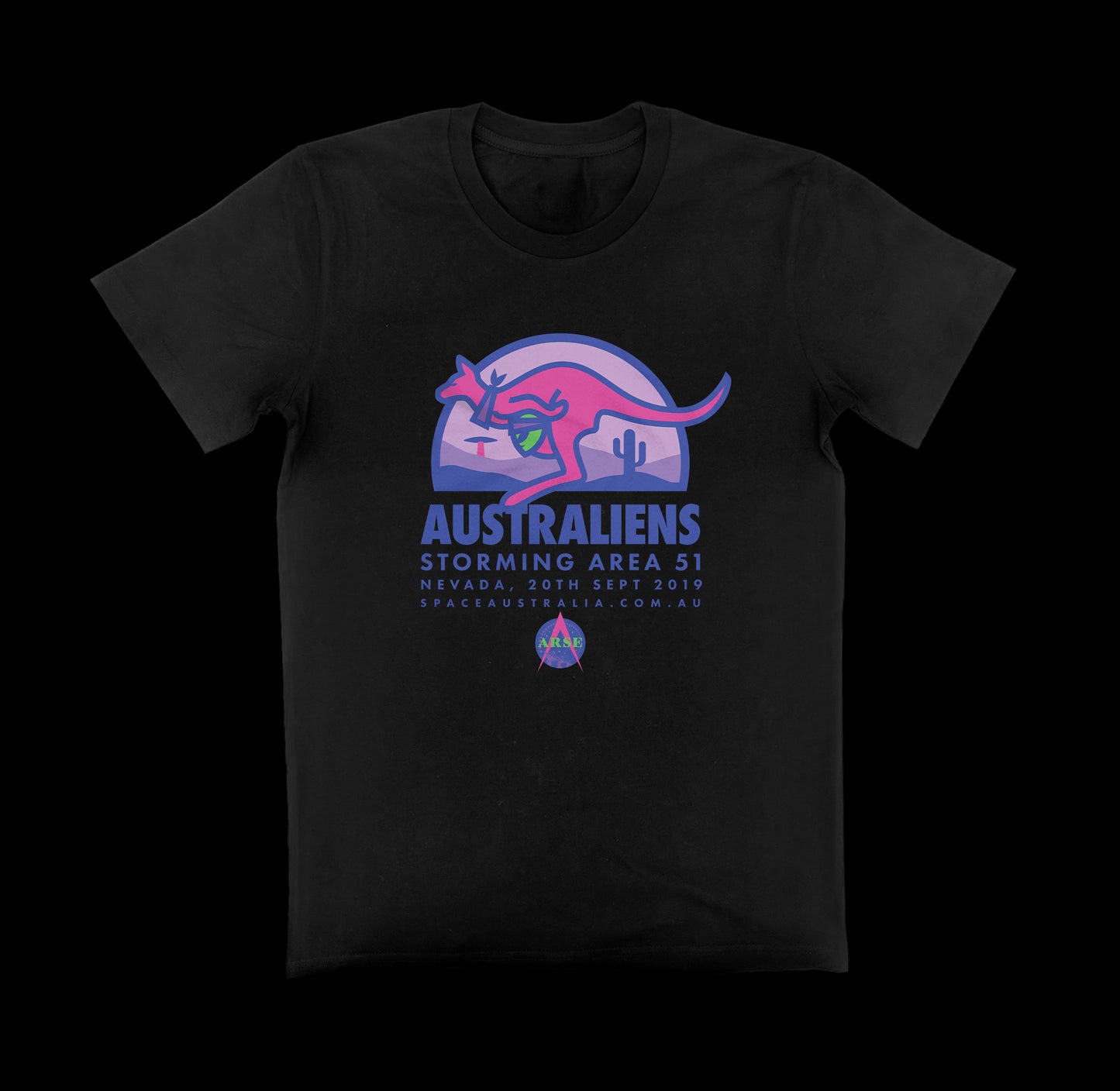 Area 51 Tee - Black/Blue